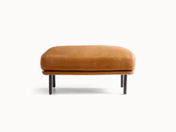 Wells Leather Ottoman