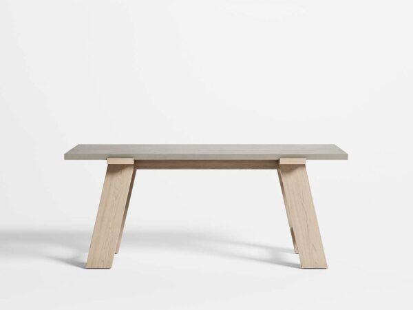 Concrete Desk with Bleached Wood